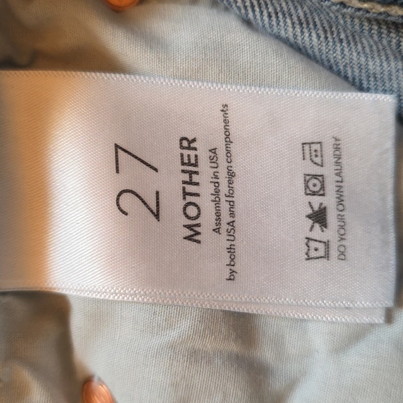 MOTHER Superior Blue Flare WIDE leg  Jeans Womens 27 Ditcher Roller Zip Skimp - Picture 8 of 16